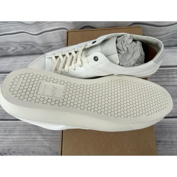 GOOD MAN BRAND LEGACY LO TOP ITALIAN LEATHER SNEAKERS NATURAL MEN'S SIZE 15 - Picture 9 of 10